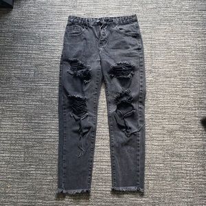 Size 4 SheIn Black Boyfriend Jeans